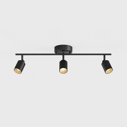Shura Black 3-Light Track Light with Adjustable Heads, Integrated LED Bulbs, 2 ft. Track Lighting Kit Ceiling Light, 3000k, 1470 Lumens