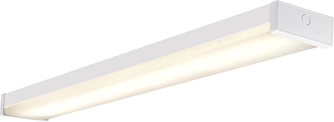Sylvania 48" LED Prismatic Wrap Light, 32/40/48W, 3 CCT (3500/4000/5000K) Select, 4000/5000/6000 LMS, Linkable, White - 1 Pack (66739)