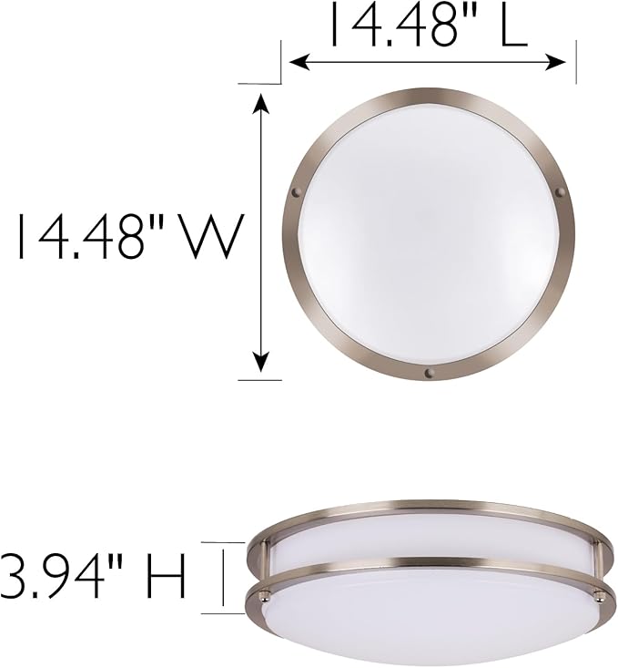 Design House Ripon 14.5 Inch Integrated LED Indoor Ceiling Light, Dimmable, Matte Black – Design House, 578641-BLK