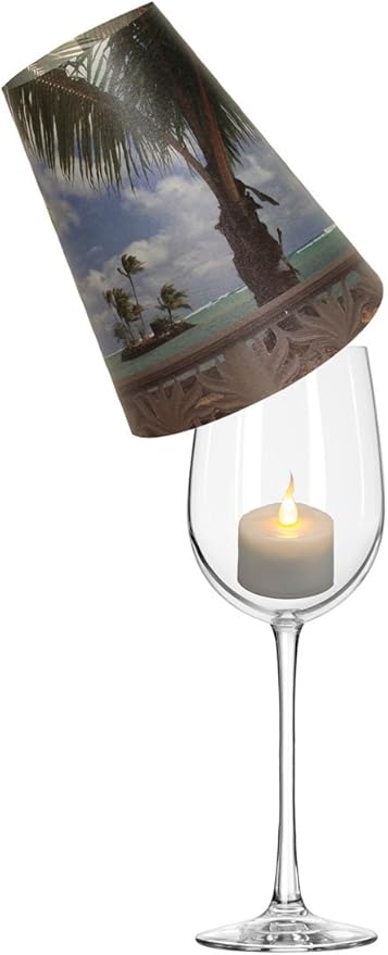 Royal Designs Vellum Tea Light Paper Wine Glass Lampshade, Beach Blue Sky, Set of 20 (TLS-1012A-20)