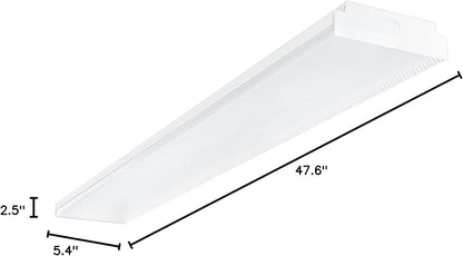ANTLUX 4FT LED Wraparound Light 40W LED Garage Shop Lights, 40W 4400LM, 4000K, 4 Foot Wrap Around Fixture, 48 Inch Linear Strip Flush Mount Office Ceiling Lighting, 128W Fluorescent Tube Replacement