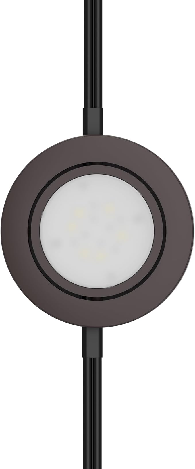 Getinlight LED Puck Lights, 2.75" Metal Housing, Wall-Dimmer Compatible, 2700K Warm White, Bronze Finish, Plug-in or Hardwired, ETL Listed, IN-0107-1-BZ-27
