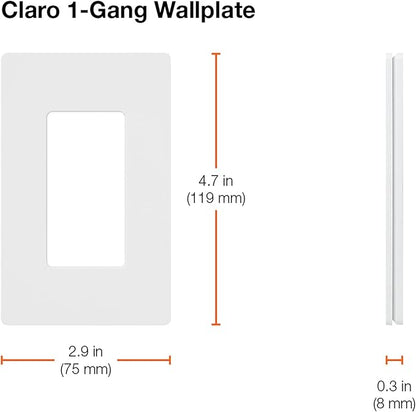 Lutron Claro 1 Gang Decorator/Rocker Wallplate, Satin, Taupe (1-Pack) | SC-1-TP