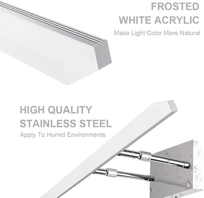 Aipsun 31.5 inch LED Vanity Lights Adjustable Bathroom Light Fixtures Bathroom Lighting Fixture Over Mirror Chrome Modern Vanity Lighting 5500K