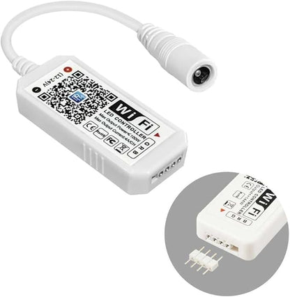 3 Pack Smart WiFi LED Controllers, RGB Led Strip Lights Wireless Control, Compatible with Alexa & Google Home & IFTTT, Free Magic Home App Control for Home Decoration TV Background Stair LED Lights