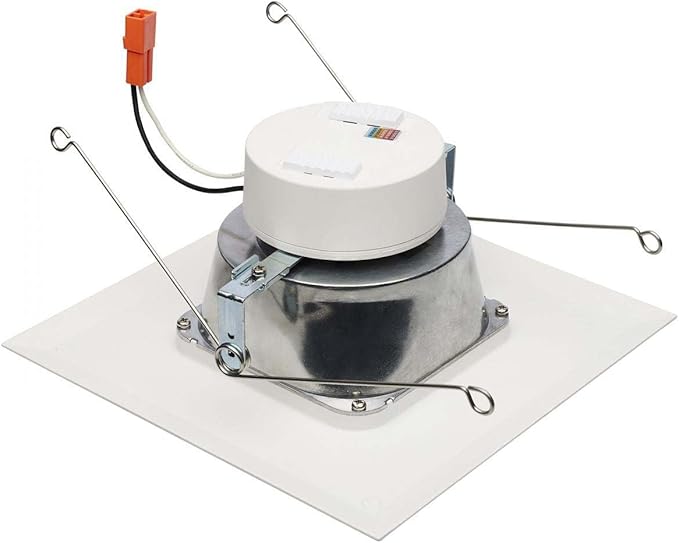 Satco LED Retrofit Downlight with Stepped Baffle, CCT and Wattage Selectable, 5-6 Inch Square, White