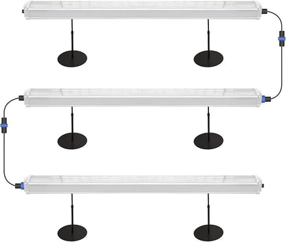 Under Canopy LED Grow Light Bar, 120 Watt, 47-Inch with Power Cord & Extension Cord Connector, for Indoor & Hydroponic Growing, 4-Pack