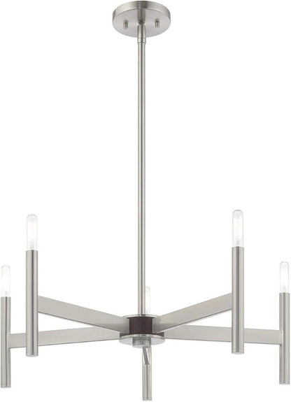 Livex Lighting 5 Lt Brushed Nickel Chandelier