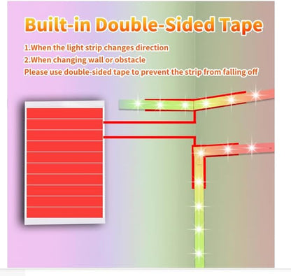 NBBUFF LED Lights for Bedroom 100FT, RGB LED Strip Lights Music Sync, DIY Color Changing LED Light Strip with Remote & App Controll, Led Lights for Room Decor Tape Lights Ambiant Lighting (1 Roll)