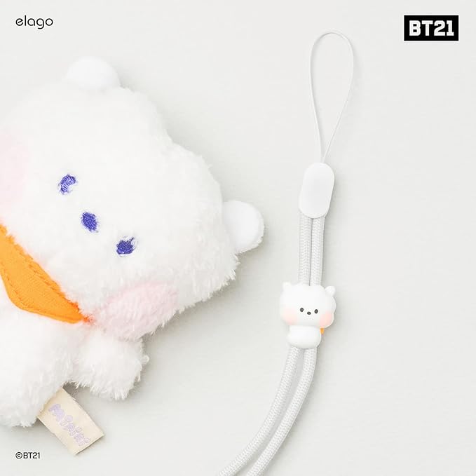 elago | LINE FRIENDS BT21 [OFFICIAL MERCHANDISE] Lanyard Wrist Strap, phone charm, keychain, Anti drop, Adjustable Button