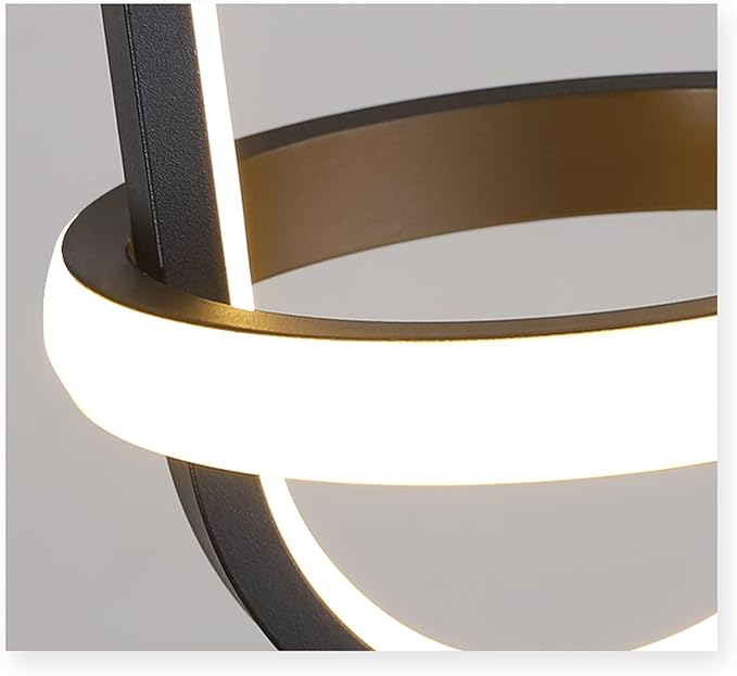 Brikey Black LED Hanging & Pendant Light, Dimmable Lamp for Living Room, Dining Room, Bedside