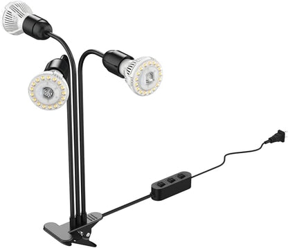 SANSI LED Grow Lights for Indoor Plants, 450W Full Spectrum Gooseneck Clamp Grow Lamp, 30W Power Plant Light with High PPFD for Seeding, Lifetime Free Bulb Replacement Plant Lights for Indoor, 3 Head