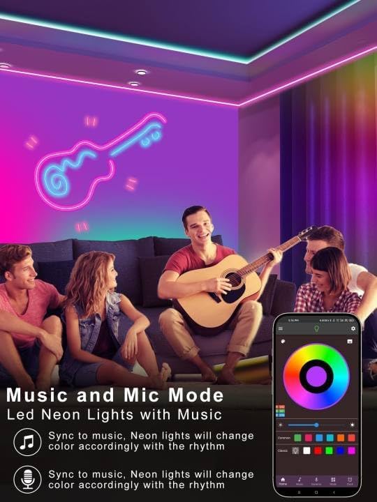 Ledagic 50FT RGB Neon Rope Lights, Outdoor Led Strip Lights Waterproof IP67 with Remote and App Control, Flexible Led Rope Lights, Music Sync Led Lights for Bedroom, Gaming, Outdoors Decor (1 Roll)