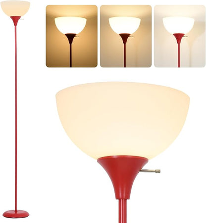 RISLG Standing Lamp, Floor Lamp, Dimmable Floor Lamps for Living Room Bedroom Study Office Kid’s Room (Red)