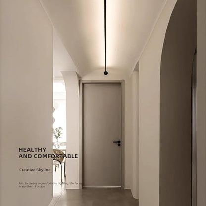 DIY Length Ceiling Light Steel Skylight Strip Linear Wall Lamp Skyline For Home Decoration Bar Villa Aisle LED Light Cutting Slim Wall Sconce 360 Degree Ceiling Floor Lighting,4000K Black 315Inch