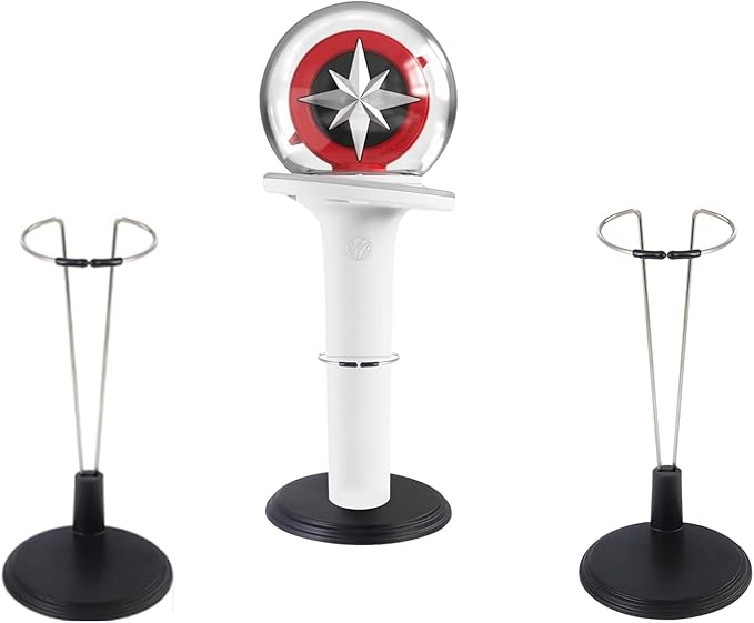 2 Pcs Kpop Lightstick Stand, Compatible with Official Lightsticks, Display Stand,Compatible with Stray Kids , Enhypen, Twice,Ateez Lightsticks,(Black)