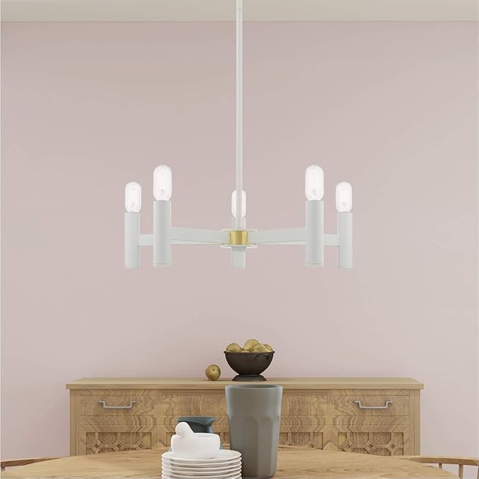 Livex Lighting 5 Lt White Chandelier