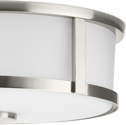 Progress Lighting P350254-009 Gilliam - 2 Light Flush Mount in New Traditional Style-4.62 Inches Tall and 12.62 Inches Wide, Finish Color: Brushed Nickel