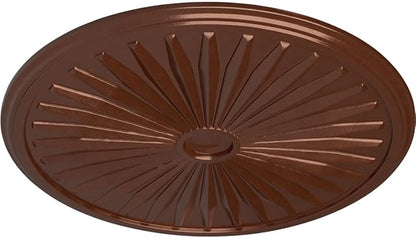 Ekena Millwork CM33LECPS - 33 1/8"OD x 3 1/2"ID x 1 3/8"P Leandros Ceiling Medallion (Fits Canopies up to 5") - Ceiling Medallion, Copper Penny
