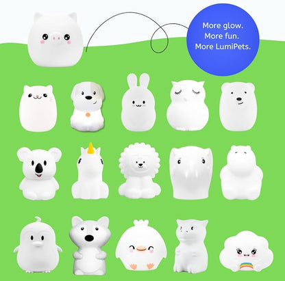 Lumipets Remote Control Silicone Night Light for Kids - Pig Design with 9 Soft Colors & Sleep Timer - Rechargeable, Battery-Operated Lamp for Bedroom | Baby Nursery, Toddler, Girls, Boys