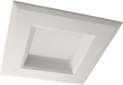 NICOR Lighting 5 inch White Square LED Recessed Downlight in 2700K (DQR5-10-120-2K-WH-BF)