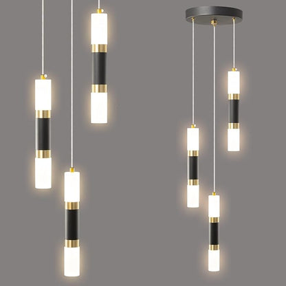 Modern Kitchen Pendant Lighting Over Island Dimmable LED 3 Light Mini Pendant Light, Pendant Lights Kitchen Bedroom Modern Pendant Light Fixtures (Black Gold)