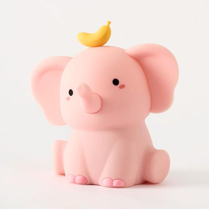 QANYI Elephant Night Light for Kids, Pink Elephant Lamp with Dimming Nursery Night Lamp Rechargeable Animal Light for Breastfeeding Timer & Touch,Valentines Gifts for Baby Girls Childrens Women