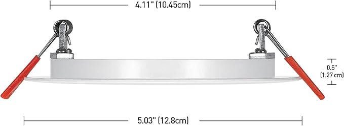 GLOBE Electric 91119 4" Ultra Slim LED Integrated Recessed Lighting Kit 4-Pack, 9 Watts, Energy Star, IC Rated, Dimmable, Wet Rated, White, 4.25" Hole Size, Bathroom Lights, 540 Lumens Each