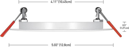 GLOBE Electric 91119 4" Ultra Slim LED Integrated Recessed Lighting Kit 4-Pack, 9 Watts, Energy Star, IC Rated, Dimmable, Wet Rated, White, 4.25" Hole Size, Bathroom Lights, 540 Lumens Each