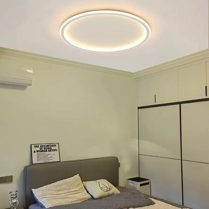Dimmable LED Ceiling Light Fixture Flush Mount,12" Modern Round Recessed Ceiling Lamp with APP Adjustment,White 3000K-6000K Ceiling Lamp 33W Close to The Ceiling Lighting Living Room Bedroom