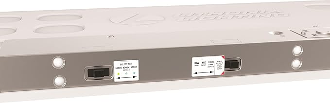Lithonia Lighting CPX 1x4 LED Flat Panel Light, 1 Ft. x 4 Ft. LED Light Panel, Ceiling Lighting Fixture, 2500/3200/4000 Adjustable Lumens, 3500K/4000K/5000K Switchable CCT, Smooth Satin Lens (4-Pack)