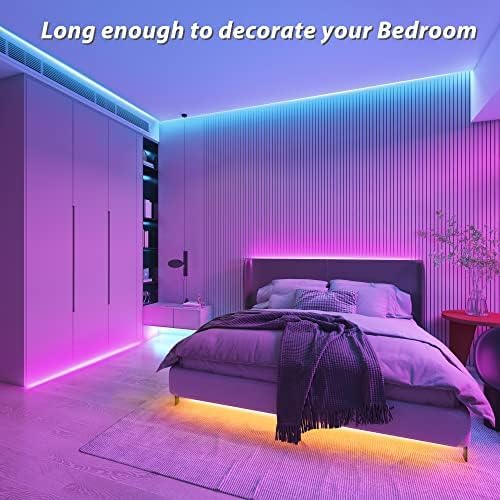 GANZQH 190FT Led Lights for Bedroom, Color Changing RGB Led Strip Lights Indoor, Music Sync Led Light Strip with Remote and App Control, DIY Led Lights for Room Home Decor Ambient Lighting (2 * 95FT)