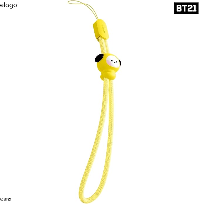 elago | LINE FRIENDS BT21 [OFFICIAL MERCHANDISE] Lanyard Wrist Strap, phone charm, keychain, Anti drop, Adjustable Button