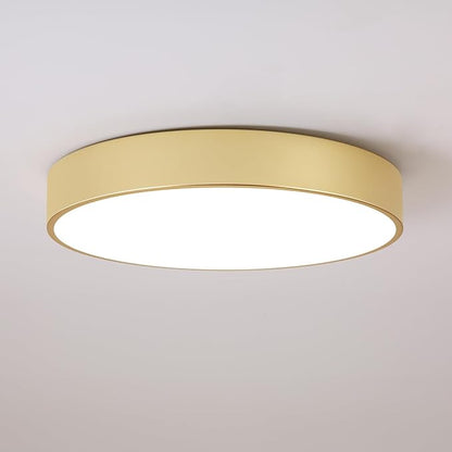 18.1 inch Large Flush Mount Dimmable LED Ceiling Light, 5CCT Modern Round Close to Ceiling Lighting Fixtures, Minimalist Gold Ceiling Lamp for Bedroom, Living Room