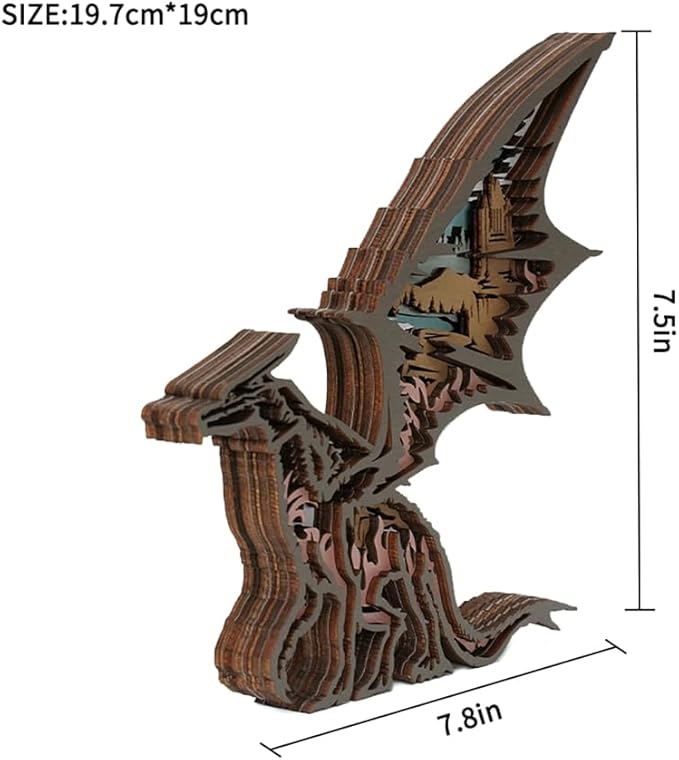 3D Wooden Animal Carving LED Night Light, Wood Carving Light, Modern Home Decoration, Decorative Tables, Cabinets, Living Rooms, Bedrooms, Offices, Farmhouses, Bookshelves, Perfect Holiday Gifts