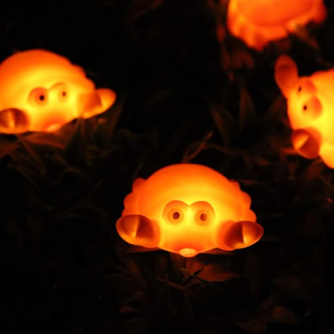 Crab String Lights,5ft/1.5M 10 LEDs Battery Powered Cute Animal String Lights for Home Party,Children Bedroom,Children Room,Library or Any Kids Party Decoration.