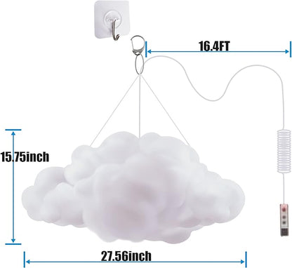 LED Cloud Light,2pcs RGB Cloud Lights with IC Remote Control and APP Control Cool Lights Sync Music Color Changing Led Light for Bedroom Ceiling Adults and Kids Modern Home Decorations