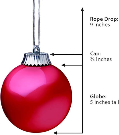 Xodus Innovations WP580-3 Outdoor LED Ornament, Battery Powered Pulsing Globe Sphere Lights with Dusk Sensor (Pack of 3) (Red)