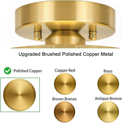 Lxybcce Gold Crystal Ceiling Light Fixture - Modern Semi Flush Mount Ceiling Chandelier Lighting for Hallway, Kitchen & Foyer | Dazzling Prism Chandelier with Easy Installation,1 Light, 9 in