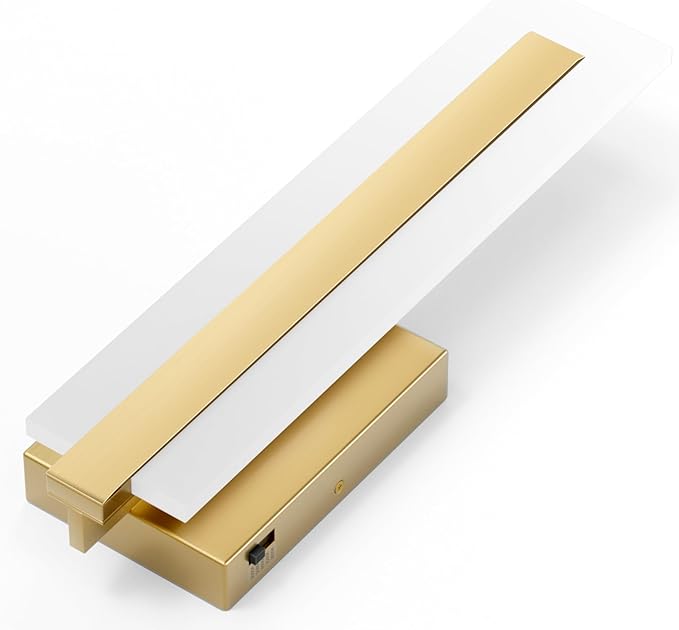 Tipace Hardwired Gold Dimmable Modern LED Wall Sconce 2 Packs 3000K 3500K 4000K 5000K 6000K Indoor Wall Lights Up and Down Wall Mount Light for Living Room Bedroom Hallway Corridor(5CCT)