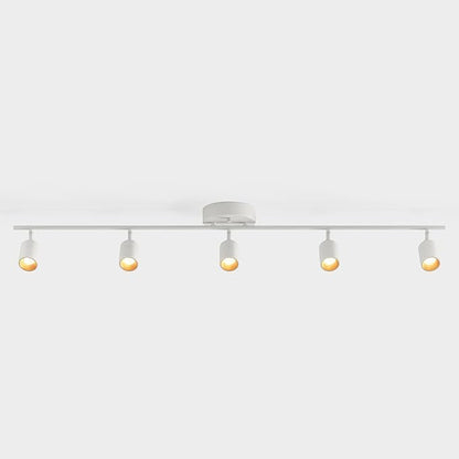 Shura White 5-Light Track Light with Adjustable Heads, Integrated LED Bulbs, 4 ft. Track Lighting Kit Ceiling Light, 3000k, 2450 Lumens