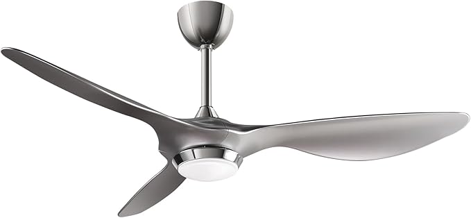 reiga 52 Inch Modern Smart Wifi Ceiling Fan with Light and Remote Control, Living Room Bedroom patio 3 Blade Ceiling Fans with Reversible Mute DC Moto