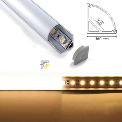 Cefrank Under Cabinet LED Light Bars, V-Shape, 8pcs 12", 16 Watt 1600 Lumens, Warm White 3000K