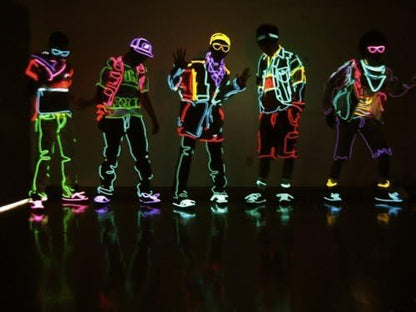 7 Pack 9ft Neon Light El Wire w/Battery Pack (Green, Blue, Red, Orange, Purple, White, Pink)
