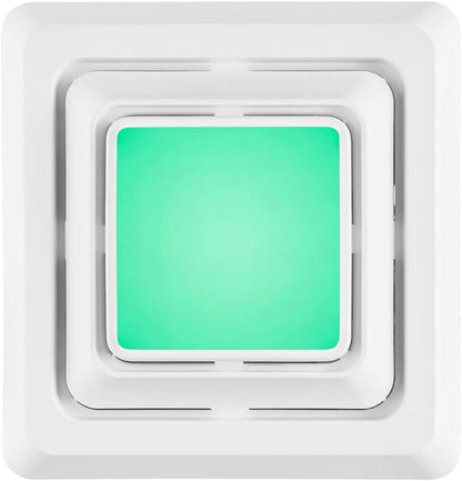 Broan-NuTone FG600RGBS Customizable Color Changing LED Cover/Grille for Bathroom Fans, Easy DIY Install, Smart Phone App, Bright White