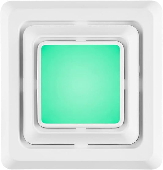Broan-NuTone FG600RGBS Customizable Color Changing LED Cover/Grille for Bathroom Fans, Easy DIY Install, Smart Phone App, Bright White