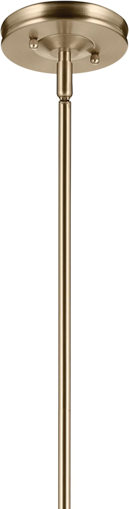 Kichler Laria 1-Light Pendant Light Fixture, Kitchen Island Hanging Light with Opal Glass in Champagne Bronze, Updated Traditional Style for Dining Room (14.5" x 10.5"), 52774CPZ