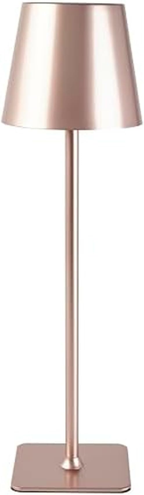 Mikasa Rechargeable LED Table Lamp, 15 Inch Cordless Accent Lamp with Touch Control Dimming, 3 Color Temperatures, 5000mAh Battery, Up to 30 Hours Runtime, Pink, Home Decor Lamp for Living Room