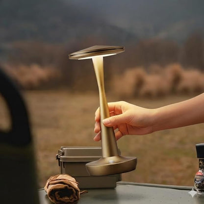 Cordless Rechargeable Table Lamp - 6000mAh Portable LED Battery Operated Table Light - Outdoor Waterproof Dimmable Table Lamps for Restaurant Dining Bedroom Bars Home Patio Outdoor (2 Bronze)
