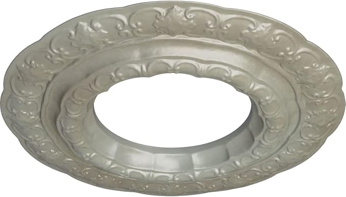 Ekena Millwork CM15LIFLS 15 3/8"OD x 7"ID x 1"P Lisbon Ceiling Medallion, Flash Gold